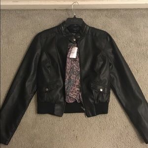 Leather jackets (brown and black)